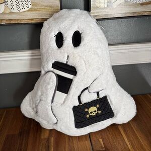 Tiktok VIRAL Halloween Ghost Pillow With Black Coffee And Purse NWT!